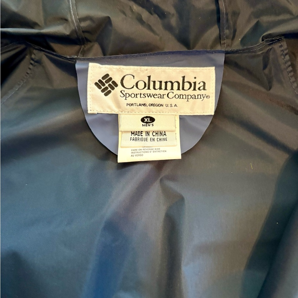 Columbia Men's Rain Suit Navy Jacket and Pants. XL EXCELLENT CONDITION